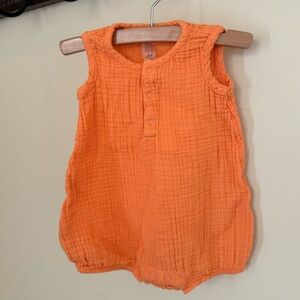 Primary Baby Cotton Gauze Henley Shortie - 6-12 months